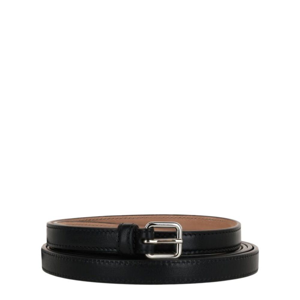 Alexander McQueen Double Wrap Belt Black Womens